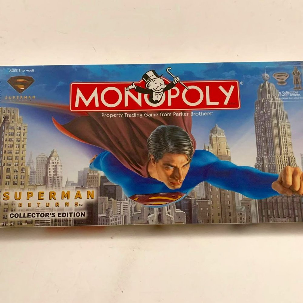 Vintage Monopoly Superman Returns Collector's Edition 2006 Board Game Hasbro